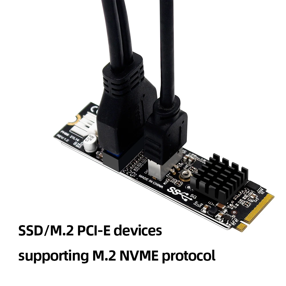 M.2 PCIe To USB Adapter Converter Expansion Card TYPE C+19/20PIN M.2 NVMe M-Key To USB3.1 5Gbps Front Panel Socket 5Gb
M.2 PCIe To USB Adapter Converter Expansion Card TYPE C+19/20PIN M.2 NVMe M-Key To USB3.1 5Gbps Front Panel Socket 5Gb