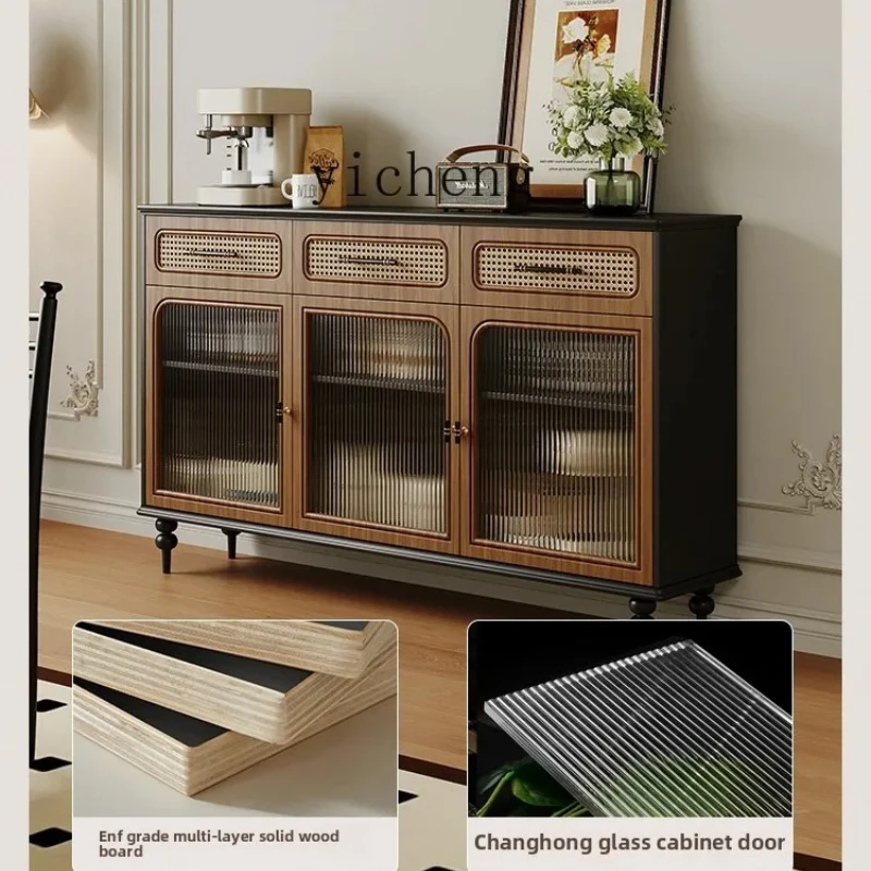 ZK retro dining side cabinet living room against the wall kitchen entrance locker weaving household small apartment tea cabinet
ZK retro dining side cabinet living room against the wall kitchen entrance locker weaving household small apartment tea cabinet