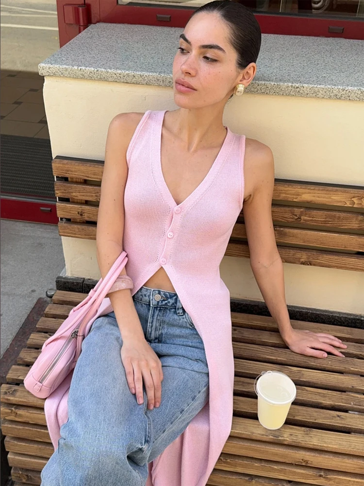 Sleeveless Sexy V-neck Split Hem Maxi Women Dress Solid Color Yellow Button-front Casual Streetwear Summer Cover-up Gowns 2026
Sleeveless Sexy V-neck Split Hem Maxi Women Dress Solid Color Yellow Button-front Casual Streetwear Summer Cover-up Gowns 2026