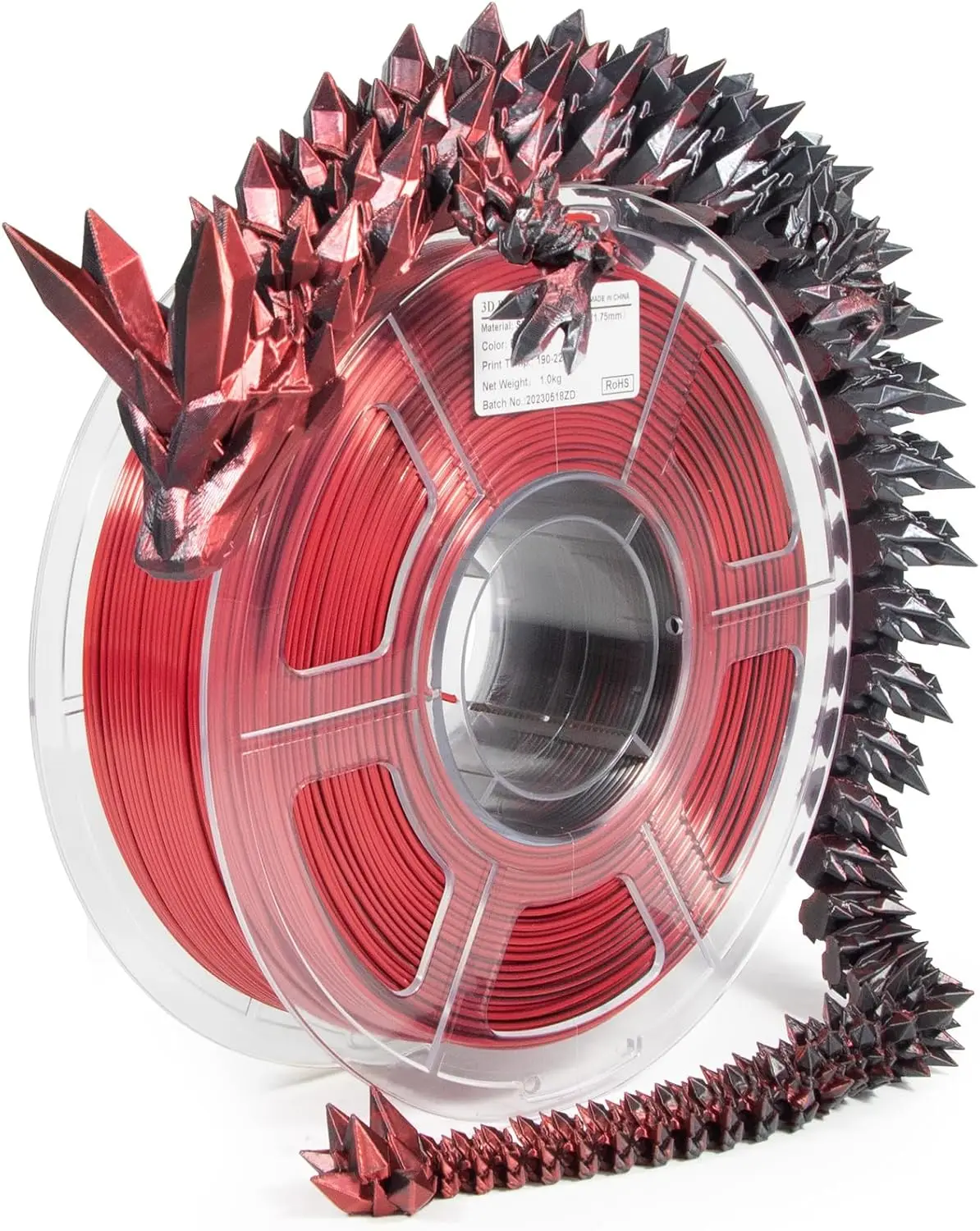 Филамент для 3D-принтера 1,75 мм, шелковый PLA, красно-черный, двухцветный, радужный, 1 кг, катушка
Филамент для 3D-принтера 1,75 мм, шелковый PLA, красно-черный, двухцветный, радужный, 1 кг, катушка
