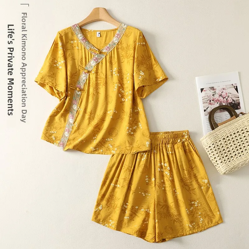 High-End Women's Cotton Linen Casual Shirt Short Sleeve Two-Piece Set Summer New Arrival Artistic Commute Style Floral Pattern
High-End Women's Cotton Linen Casual Shirt Short Sleeve Two-Piece Set Summer New Arrival Artistic Commute Style Floral Pattern