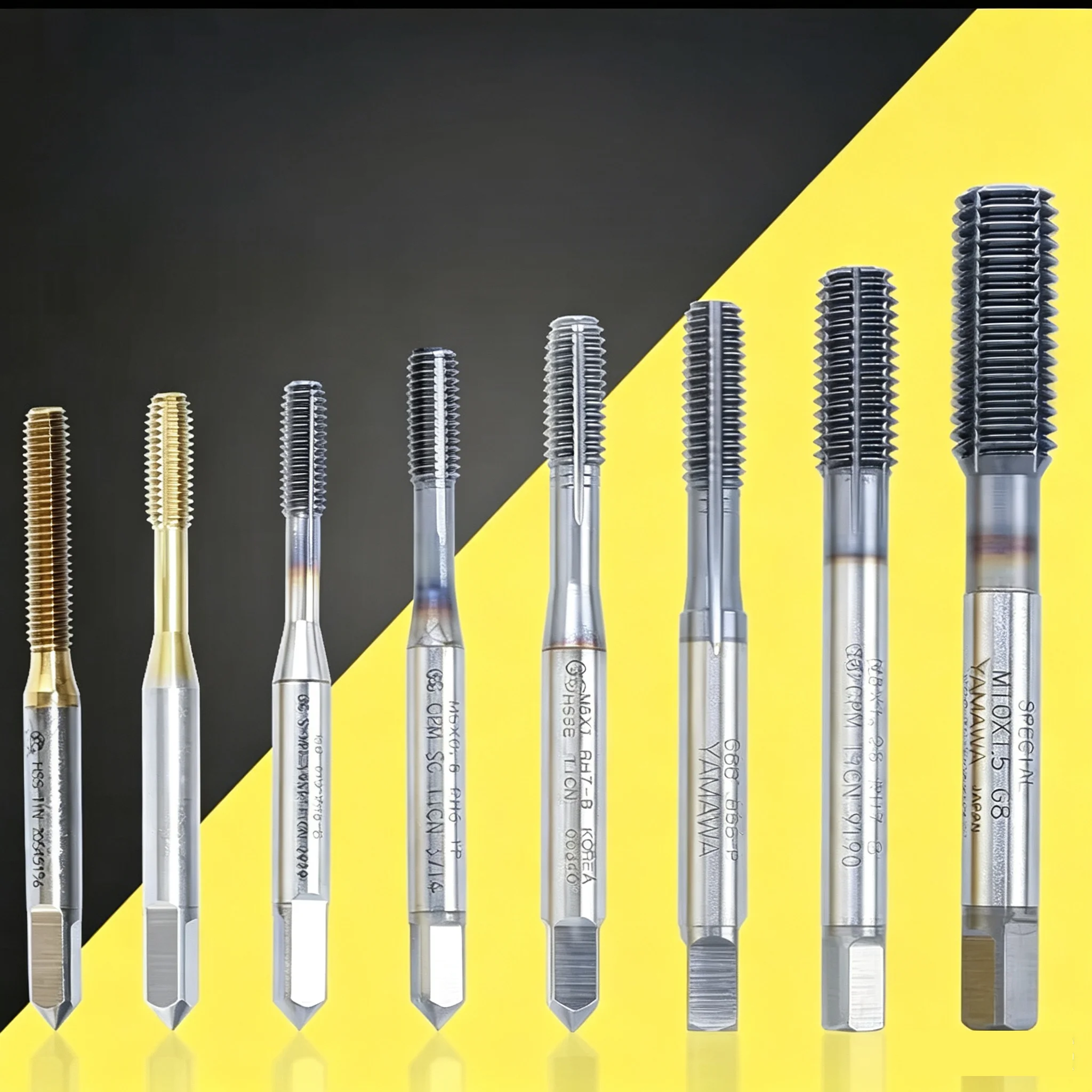 OSG TAPS HSSE-M42 JIS Standard TICN Coating Roll Forming Tap M0.5 M0.6 M1 M2 M3 M4 M5 M6 M7 M8 M10 M12 M14 Machine Thread
OSG TAPS HSSE-M42 JIS Standard TICN Coating Roll Forming Tap M0.5 M0.6 M1 M2 M3 M4 M5 M6 M7 M8 M10 M12 M14 Machine Thread