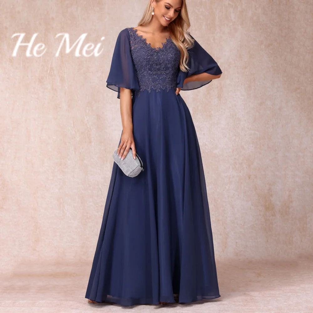 Women Gowns Classic Chiffon A Line V-Neck Elegant Dress Floor Length Half Sleeve Mother Dresses Vestidos De Fiesta Elegantes
Women Gowns Classic Chiffon A Line V-Neck Elegant Dress Floor Length Half Sleeve Mother Dresses Vestidos De Fiesta Elegantes