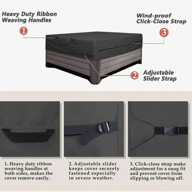 Waterproof Oxford Bathtub Cover Universal Hot Tub Dust Furniture Protector Dust Cover Outdoor Sunshade SPA Pool Cover 210D
Waterproof Oxford Bathtub Cover Universal Hot Tub Dust Furniture Protector Dust Cover Outdoor Sunshade SPA Pool Cover 210D