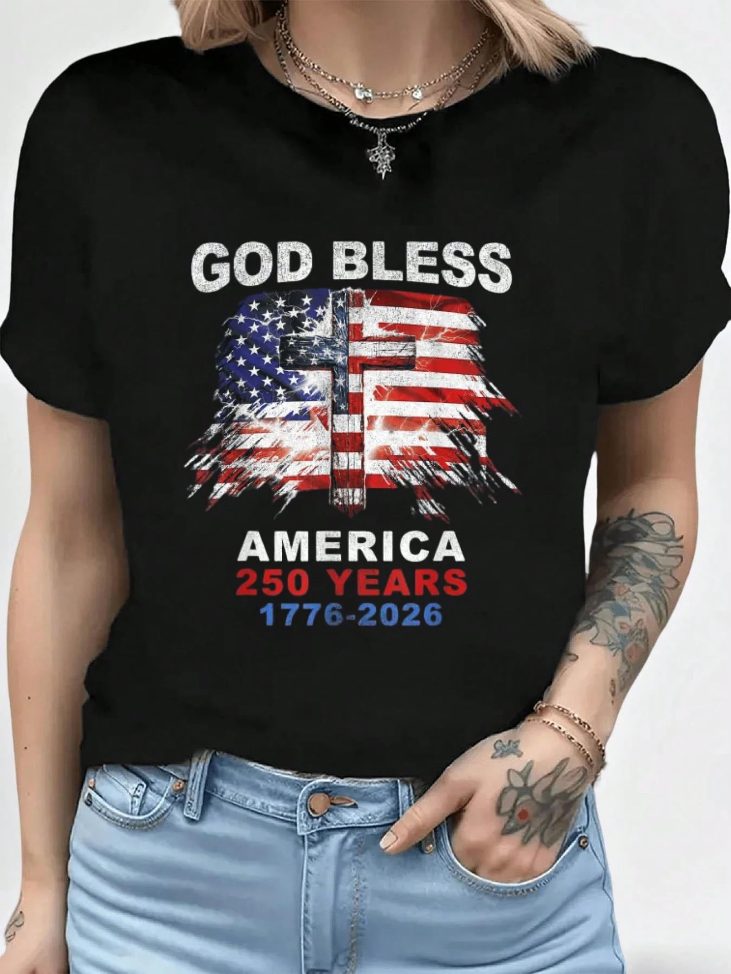 2026 Fashion Men Women Cotton Motorcycle T Shirt Retro God Bless America Print Clothes Casual Short Sleeve Daily Wear Tops
2026 Fashion Men Women Cotton Motorcycle T Shirt Retro God Bless America Print Clothes Casual Short Sleeve Daily Wear Tops