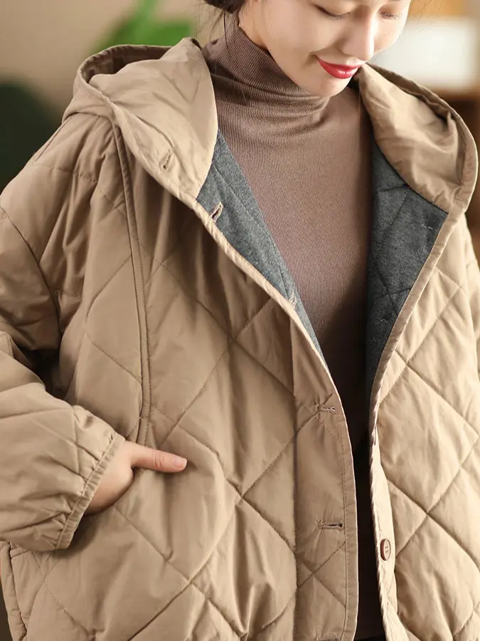 Casual Oversized Hooded Cotton Jacket Long Sleeve Open Cardigan Korean Style Fashionable Versatile Winter Commute Outerwear
Casual Oversized Hooded Cotton Jacket Long Sleeve Open Cardigan Korean Style Fashionable Versatile Winter Commute Outerwear
