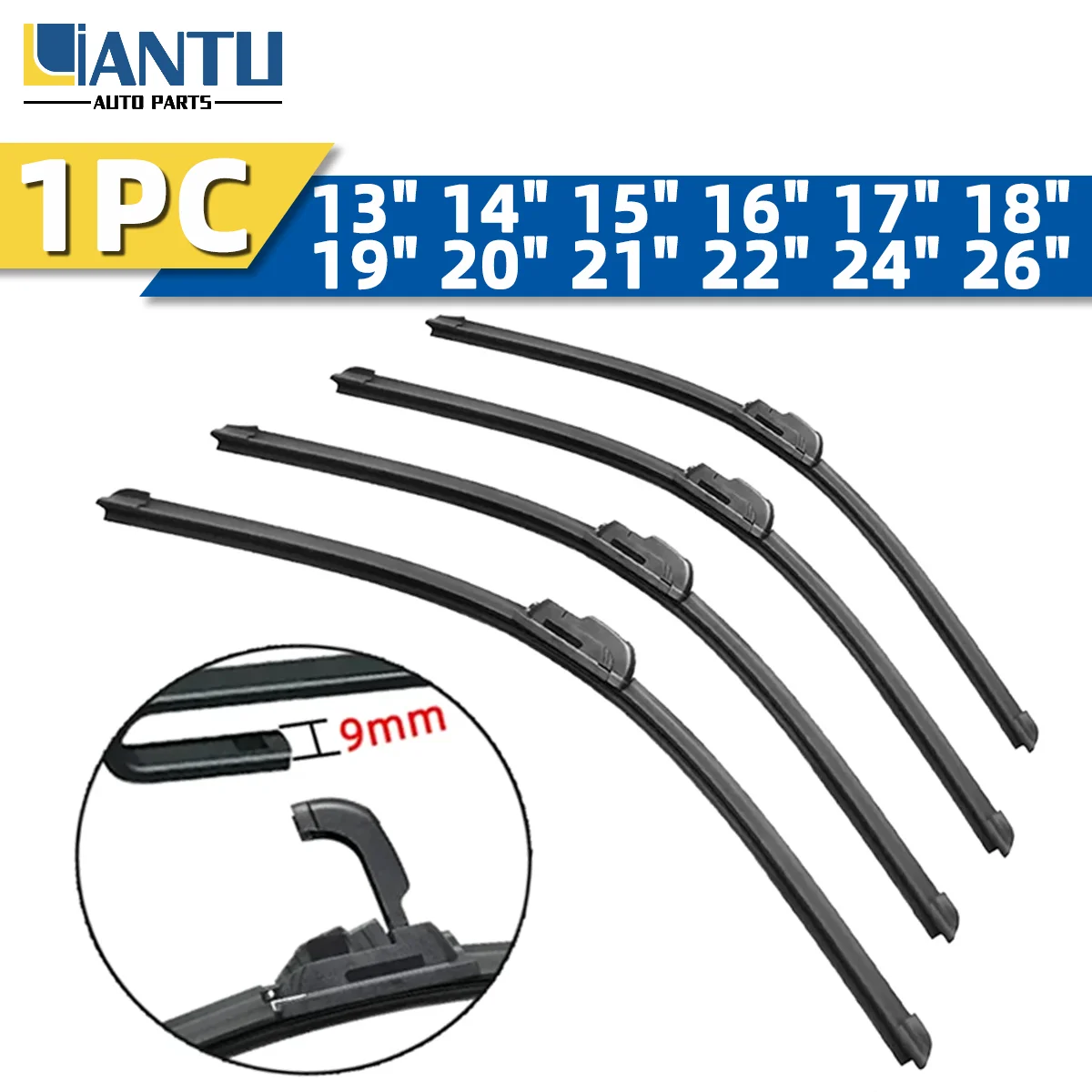 1pc Car Windshield Wiper Natural Rubber All Weather High Definition Stable Durable Wiper 13 "14" 16 "18" 19 "20" 21 "22" 24 "26"
1pc Car Windshield Wiper Natural Rubber All Weather High Definition Stable Durable Wiper 13 "14" 16 "18" 19 "20" 21 "22" 24 "26"