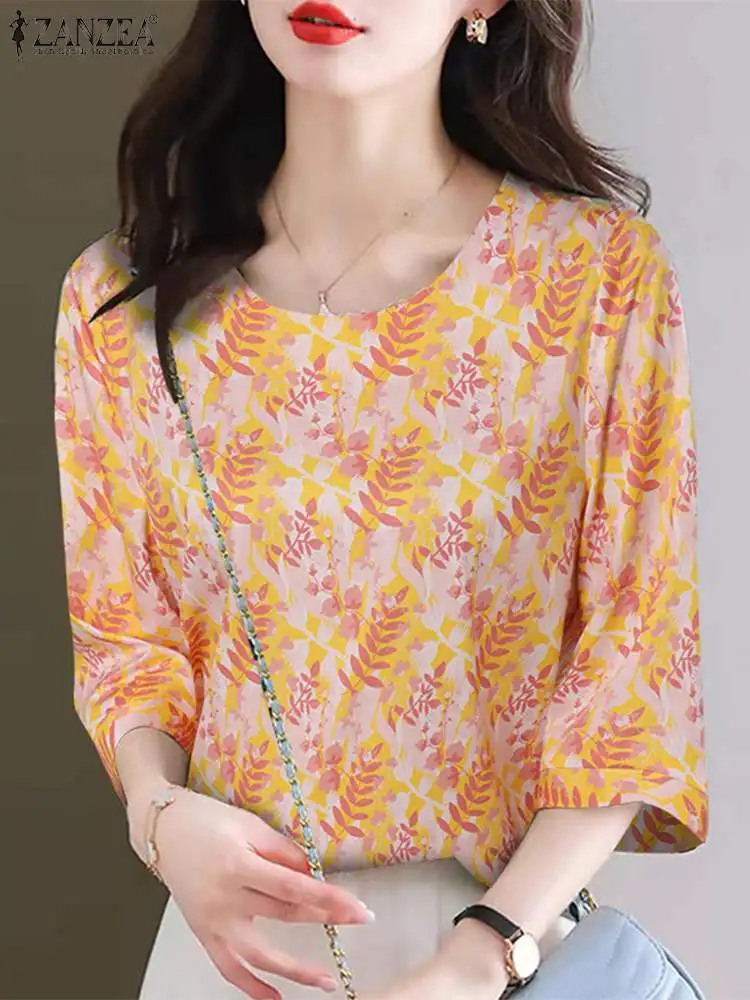 ZANZEA Women Round Neck Tunic Casual Loose Floral Print Blouse 2024 Summer Half Sleeve T-shirt Korean Office Basic Tops Oversize
ZANZEA Women Round Neck Tunic Casual Loose Floral Print Blouse 2024 Summer Half Sleeve T-shirt Korean Office Basic Tops Oversize