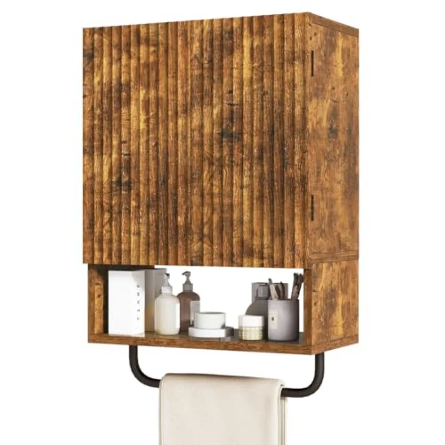 Bathroom Wall Cabinet Small Medicine Cabinet with Towel Bar Over The Toilet Storage Cabinet with Adjustable Shelf for Bathroom
Bathroom Wall Cabinet Small Medicine Cabinet with Towel Bar Over The Toilet Storage Cabinet with Adjustable Shelf for Bathroom