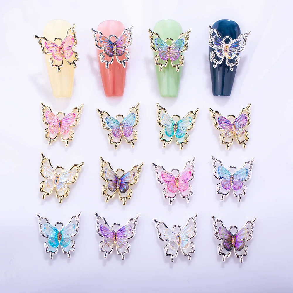 10Pcs Gradient Ice Transparent Elf Butterfly Nail Art Charms 3D Alloy Multi-Colors Sparkle Nail Designs Decoration Nail Crafts
10Pcs Gradient Ice Transparent Elf Butterfly Nail Art Charms 3D Alloy Multi-Colors Sparkle Nail Designs Decoration Nail Crafts
