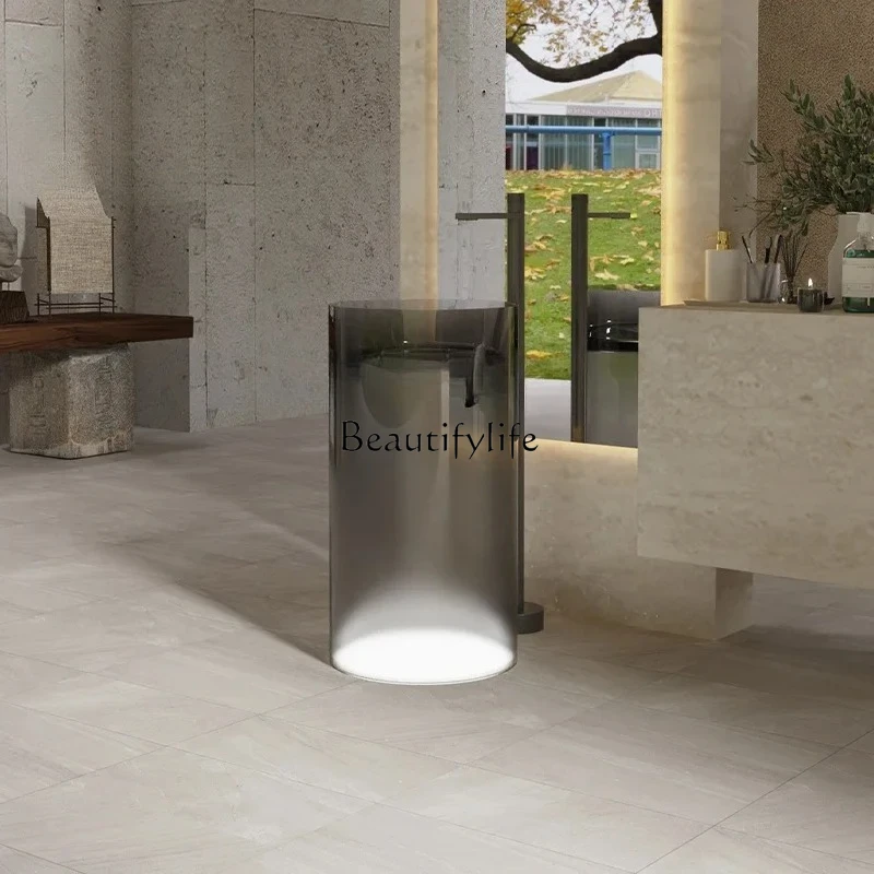 Transparent resin color column basin Floor art wash basin Crystal wash basin
Transparent resin color column basin Floor art wash basin Crystal wash basin