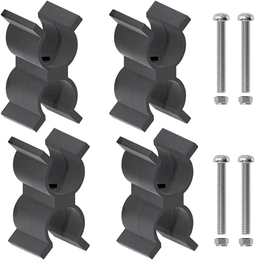 4-Pack Bimini Top Clips, 7/8-1 Inch OD, Anti-Rattle Canopy Support Pole Hardware with Screws
4-Pack Bimini Top Clips, 7/8-1 Inch OD, Anti-Rattle Canopy Support Pole Hardware with Screws