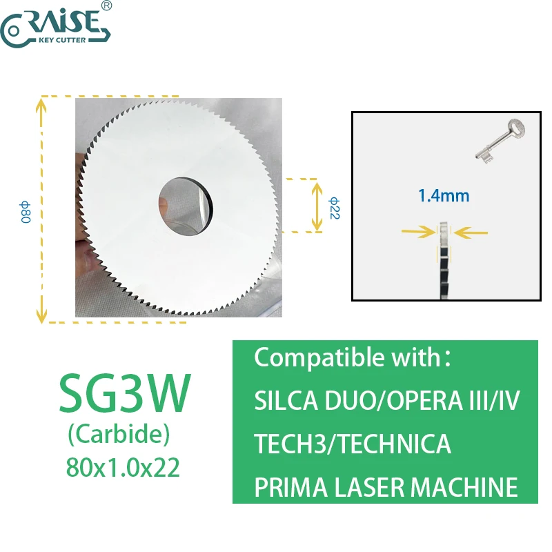 SILCA SG3 Carbide Cutter Compatible with Silca DUO OPERA III TECHNICA PRIMA LASER Key Machine
SILCA SG3 Carbide Cutter Compatible with Silca DUO OPERA III TECHNICA PRIMA LASER Key Machine