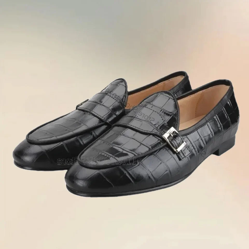 Black Green Crocodile Print Buckle Decor Loafers Fashion Slip On Men Shoes Luxury Handmade Party Banquet Office Men Dress Shoes
Black Green Crocodile Print Buckle Decor Loafers Fashion Slip On Men Shoes Luxury Handmade Party Banquet Office Men Dress Shoes