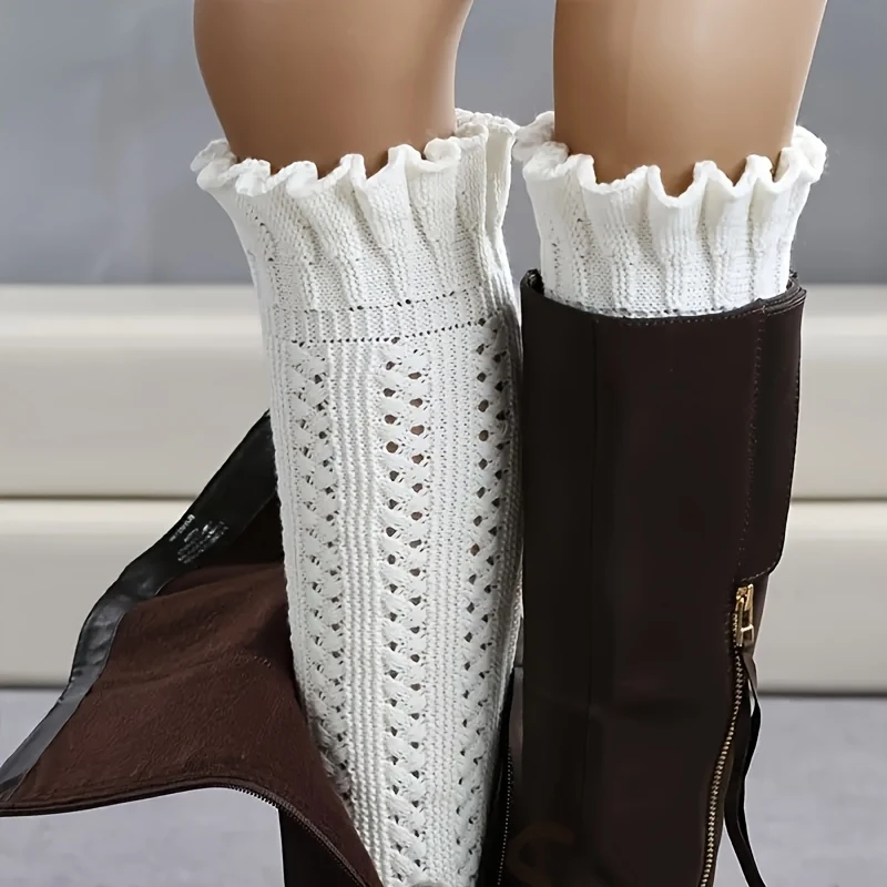 A Pair Solid Color Women Winter Knit Warm Leg Warmers Lace Flower Bud Designs New Style Mid-Calf Boot Cuffs
A Pair Solid Color Women Winter Knit Warm Leg Warmers Lace Flower Bud Designs New Style Mid-Calf Boot Cuffs