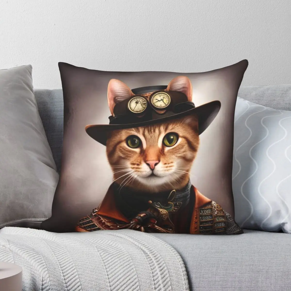 Steampunk Cat Pillowcase Polyester Linen Velvet Creative Zip Decorative Pillow Case Home Cushion Cover 45x45
Steampunk Cat Pillowcase Polyester Linen Velvet Creative Zip Decorative Pillow Case Home Cushion Cover 45x45