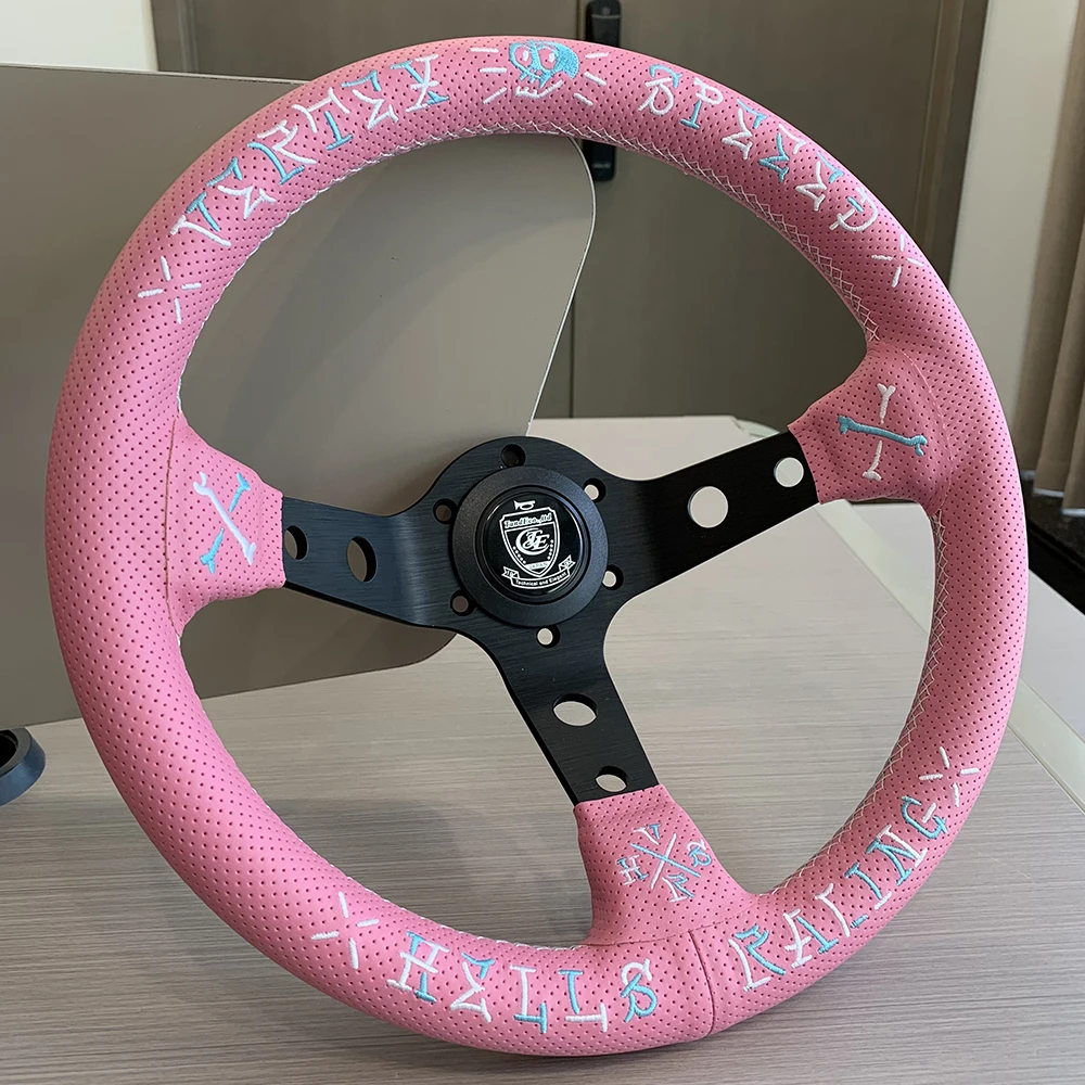 TIYPEOR JDM VERTEX LANG Redesign New Pink Perforated Leather VERTEX wheel Racing Steering Wheel
TIYPEOR JDM VERTEX LANG Redesign New Pink Perforated Leather VERTEX wheel Racing Steering Wheel