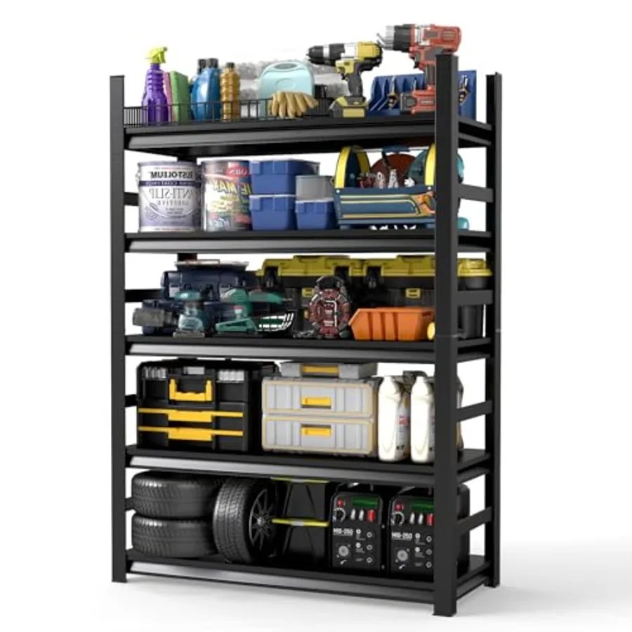 Garage Storage Shelving Adjustable 5Tier Heavy Duty Metal Shelving with 2500lbs High Load Capacity MultiFunctional Design Ideal
Garage Storage Shelving Adjustable 5Tier Heavy Duty Metal Shelving with 2500lbs High Load Capacity MultiFunctional Design Ideal