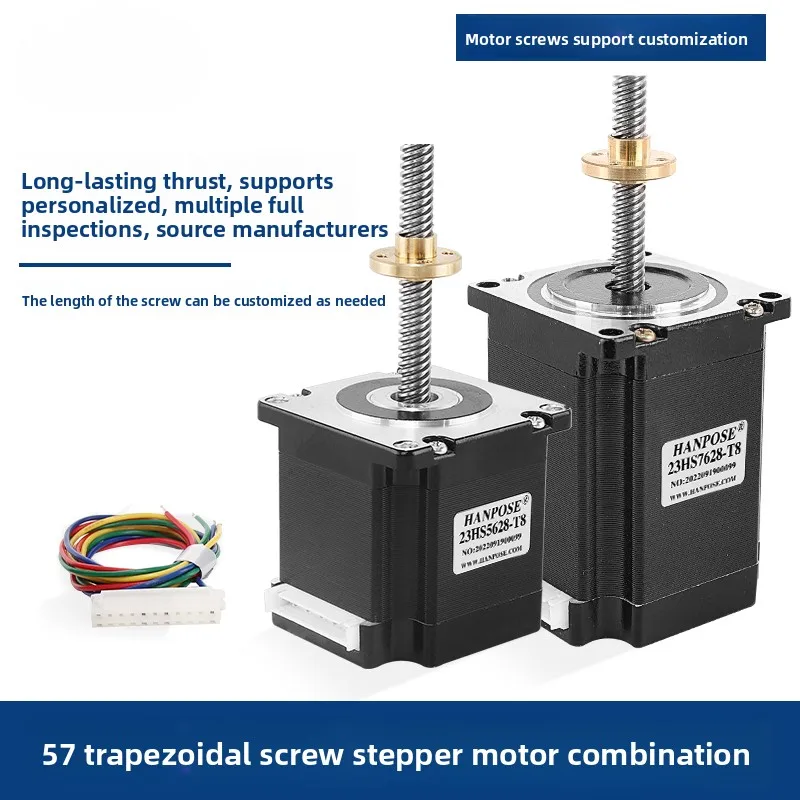57 trapezoidal linear screw stepper motor combination T8 nut high torque automation equipment
57 trapezoidal linear screw stepper motor combination T8 nut high torque automation equipment