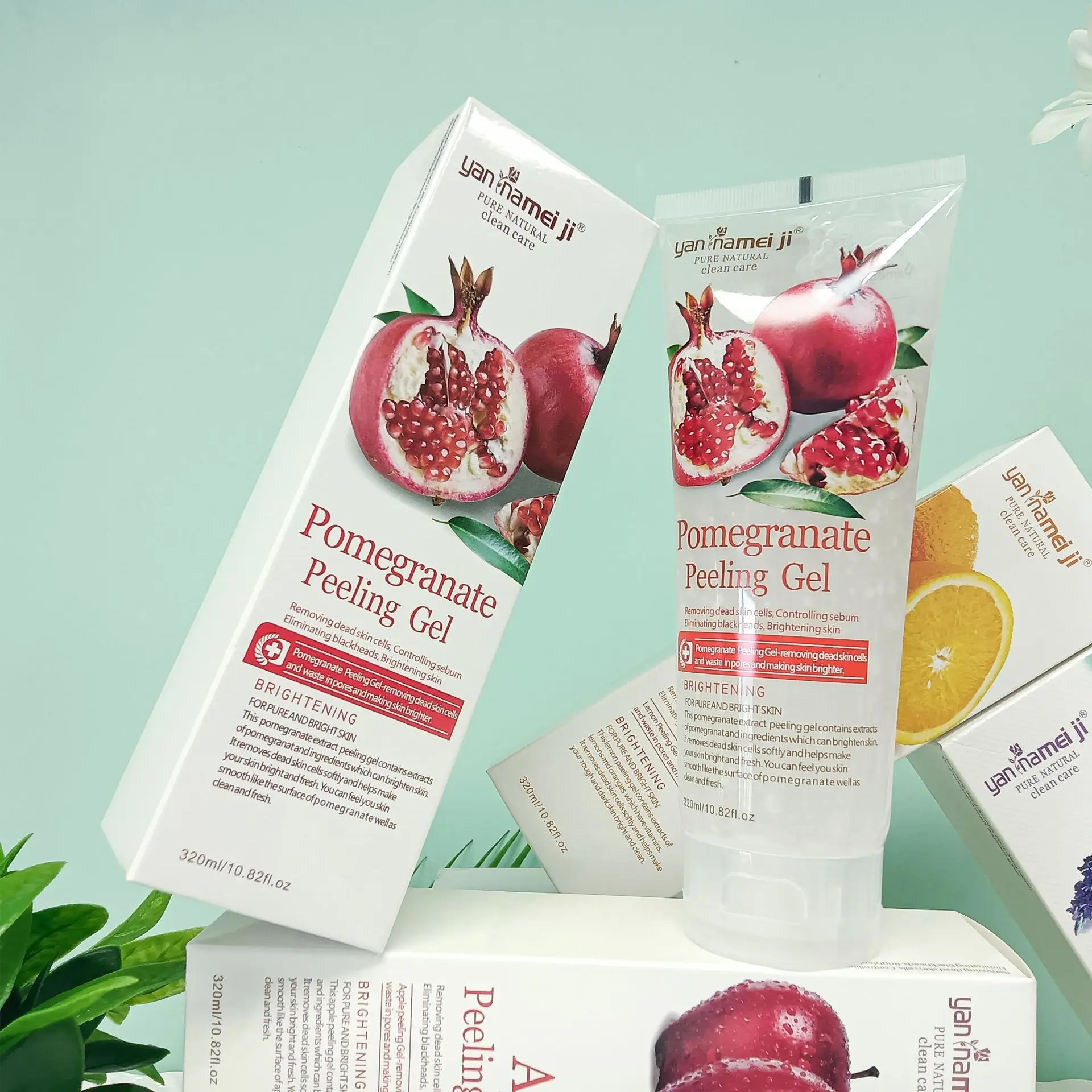 320ml Pomegranate Apple Cucumber Essence Face Care Facial Non-irritating Exfoliating Gel Peeling Gel Deep Cleansing Gel
320ml Pomegranate Apple Cucumber Essence Face Care Facial Non-irritating Exfoliating Gel Peeling Gel Deep Cleansing Gel