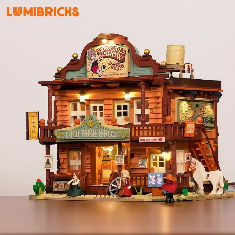 Lumibricks Western Inn Building Blocks Cowboy Architecture Lighting Hotel Street View Decoration Puzzle Construction Gift
Lumibricks Western Inn Building Blocks Cowboy Architecture Lighting Hotel Street View Decoration Puzzle Construction Gift