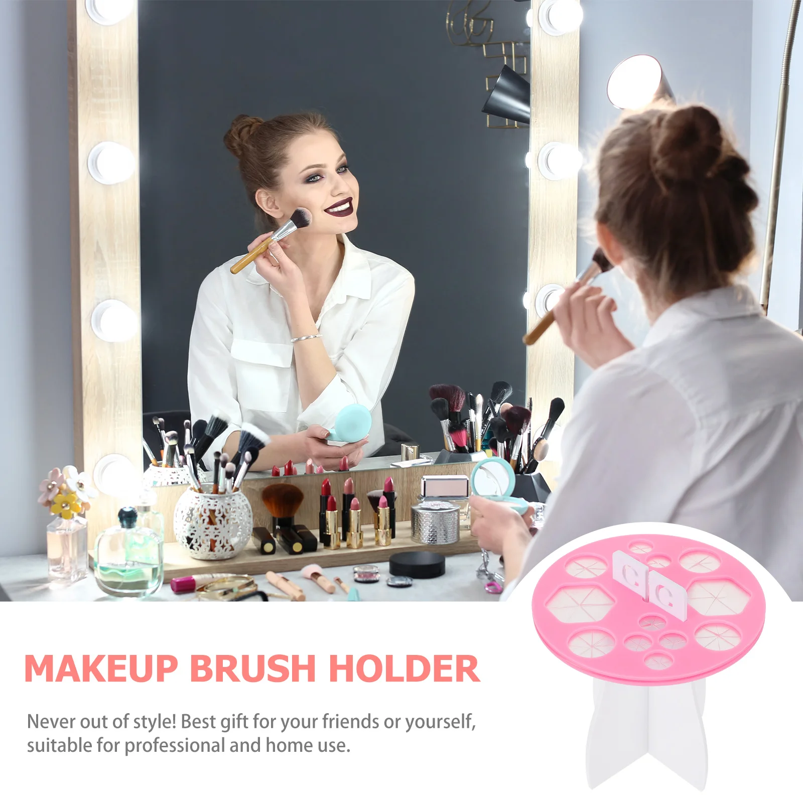 1Pcs Makeup Storage Rack Minimalist Brush Holder for Drying and Organizing Brushes At Home Or Salon Pink Creative Brush
1Pcs Makeup Storage Rack Minimalist Brush Holder for Drying and Organizing Brushes At Home Or Salon Pink Creative Brush