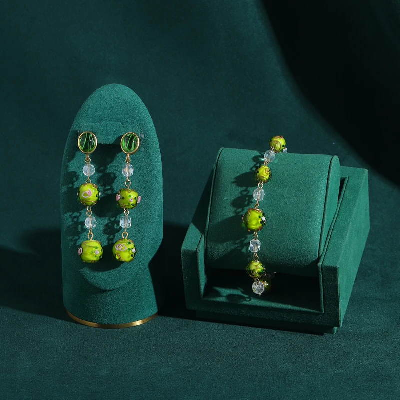 Vintage Green Ball Bracelet Jewelry Set For Woman Gold Color Flower Long Earrings Glass Luxury Mothers Day Gift 2026 New
Vintage Green Ball Bracelet Jewelry Set For Woman Gold Color Flower Long Earrings Glass Luxury Mothers Day Gift 2026 New