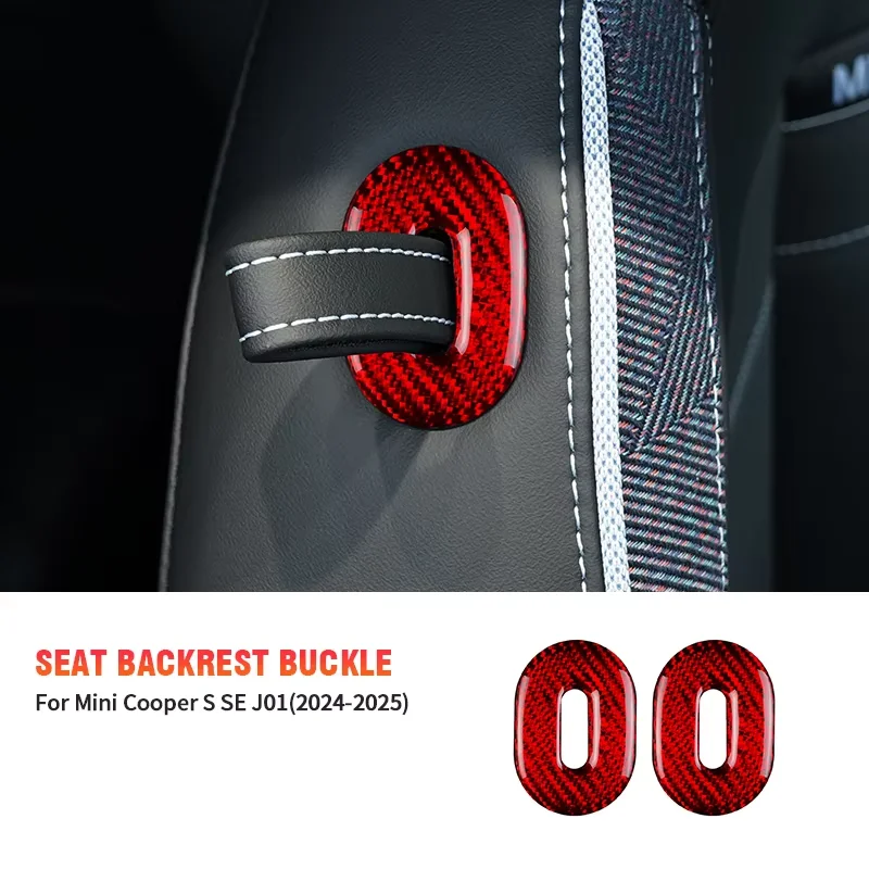For MINI Cooper S SE J01 New Energy Real Dry Carbon Fiber 2024-2025 Seat Backrest Buckle Interior modification Accessories Trim
For MINI Cooper S SE J01 New Energy Real Dry Carbon Fiber 2024-2025 Seat Backrest Buckle Interior modification Accessories Trim