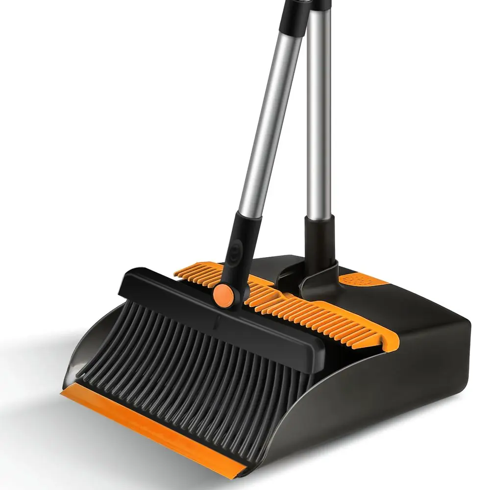 Broom And Dustpan Set For, Steel Dustpan With 56.9" Long Handle Broom Combo For
Broom And Dustpan Set For, Steel Dustpan With 56.9" Long Handle Broom Combo For