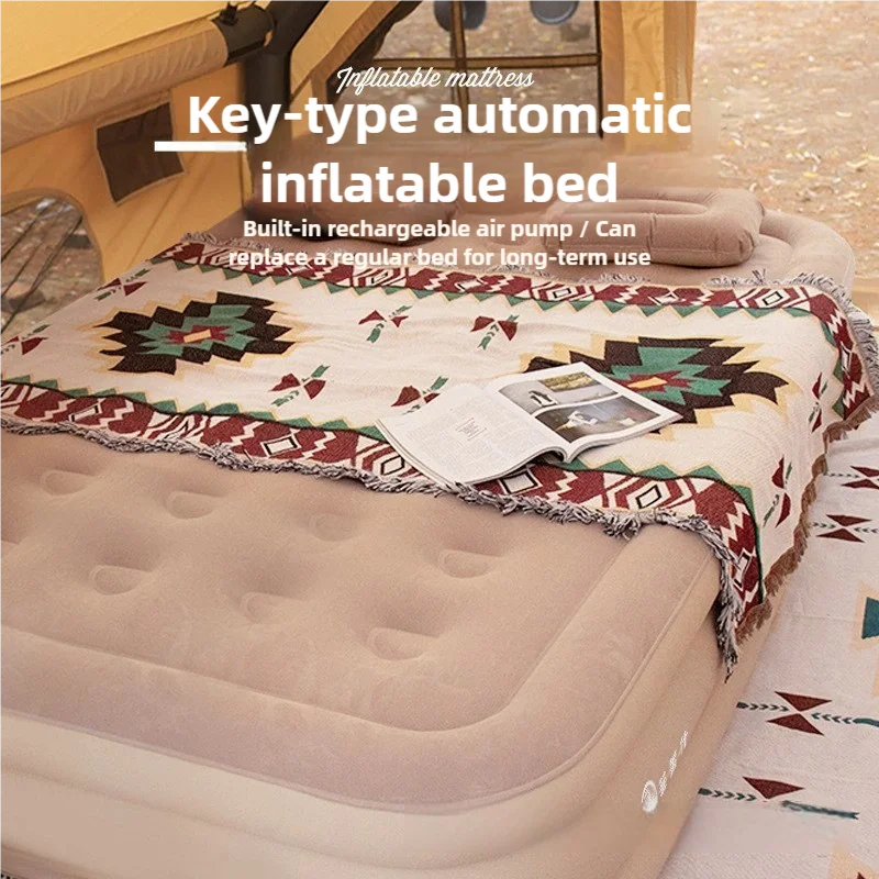 Outdoor Camping Automatic Inflatable Mat Heightened and Thickened Flocking Inflatable Bed Nap Inflatable Sofa Camping Mat
Outdoor Camping Automatic Inflatable Mat Heightened and Thickened Flocking Inflatable Bed Nap Inflatable Sofa Camping Mat