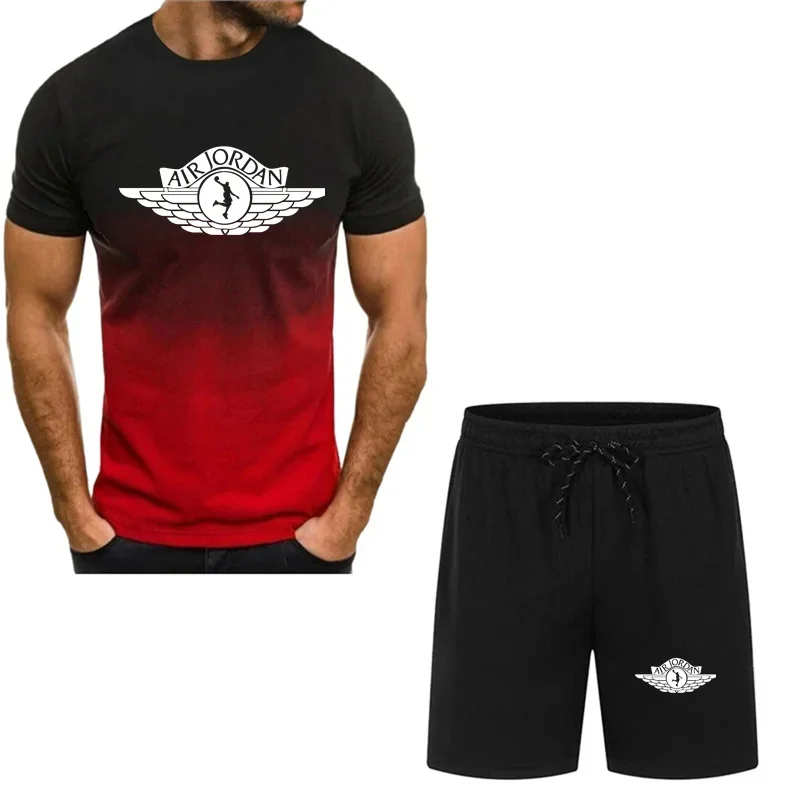 Summer Men's Basketball Fitness Set Running Suit Casual T-shirt+shorts Breathable Jogging Sportswear 2-piece Set for Men
Summer Men's Basketball Fitness Set Running Suit Casual T-shirt+shorts Breathable Jogging Sportswear 2-piece Set for Men