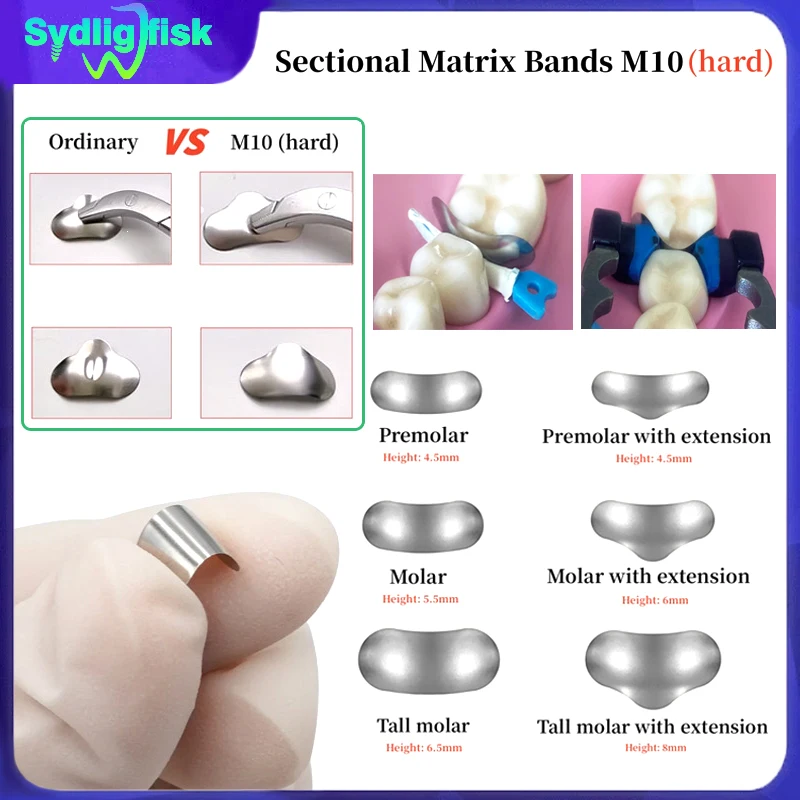 100/50Pc Dental Matrix Sectional Contoured Matrix Bands M10 Hard Metal Matrices Stainless Steel Matrix Bands Dentistry Materials
100/50Pc Dental Matrix Sectional Contoured Matrix Bands M10 Hard Metal Matrices Stainless Steel Matrix Bands Dentistry Materials