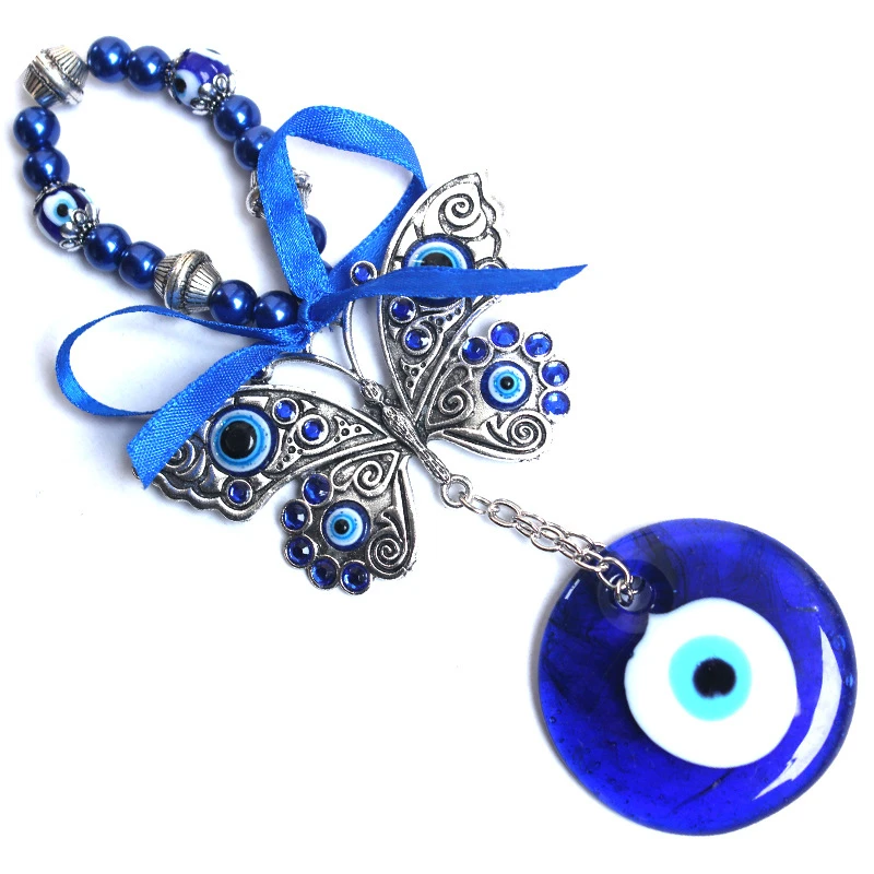 1pcs Türkiye 5cm Blue Eye Butterfly Pendant Muslim Pendant Car Accessories Devil's Eye Wall Hanging 17cm Length
1pcs Türkiye 5cm Blue Eye Butterfly Pendant Muslim Pendant Car Accessories Devil's Eye Wall Hanging 17cm Length