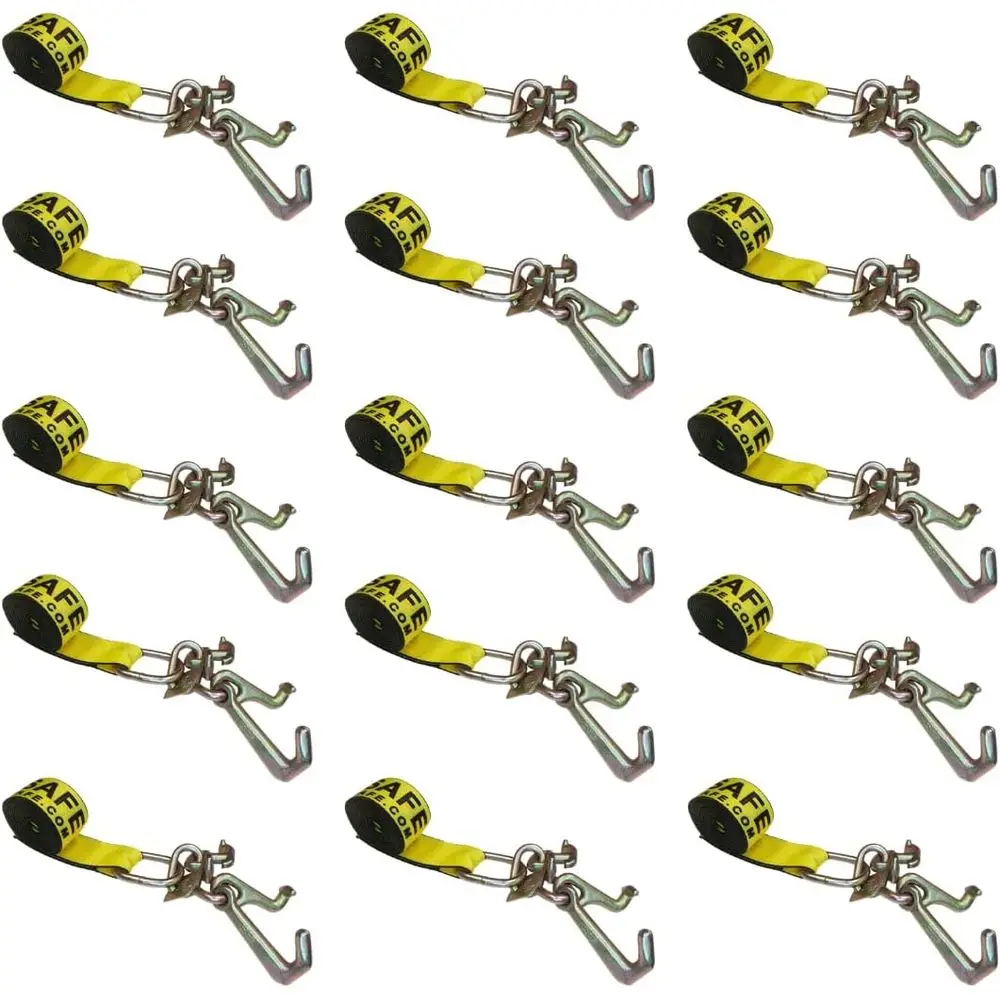 15 Pack 2 x 10' Recovery Winch Straps with RTJ Cluster Hooks | Heavy-Duty Towing Tie-Downs | Bright Yellow Lasso Straps
15 Pack 2 x 10' Recovery Winch Straps with RTJ Cluster Hooks | Heavy-Duty Towing Tie-Downs | Bright Yellow Lasso Straps