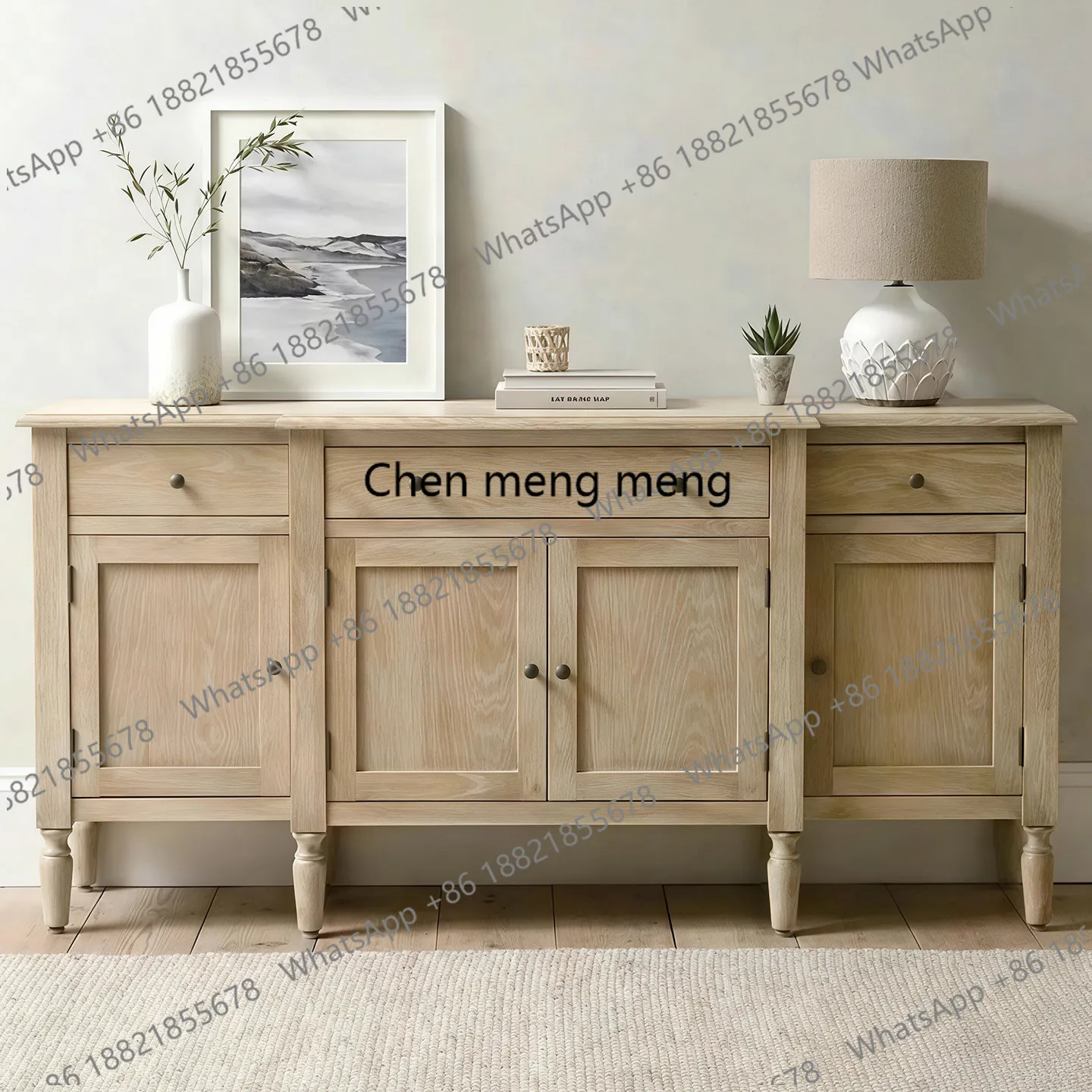 French solid wood dining side cabinet, living room log locker, large capacity old entrance cabinet
French solid wood dining side cabinet, living room log locker, large capacity old entrance cabinet