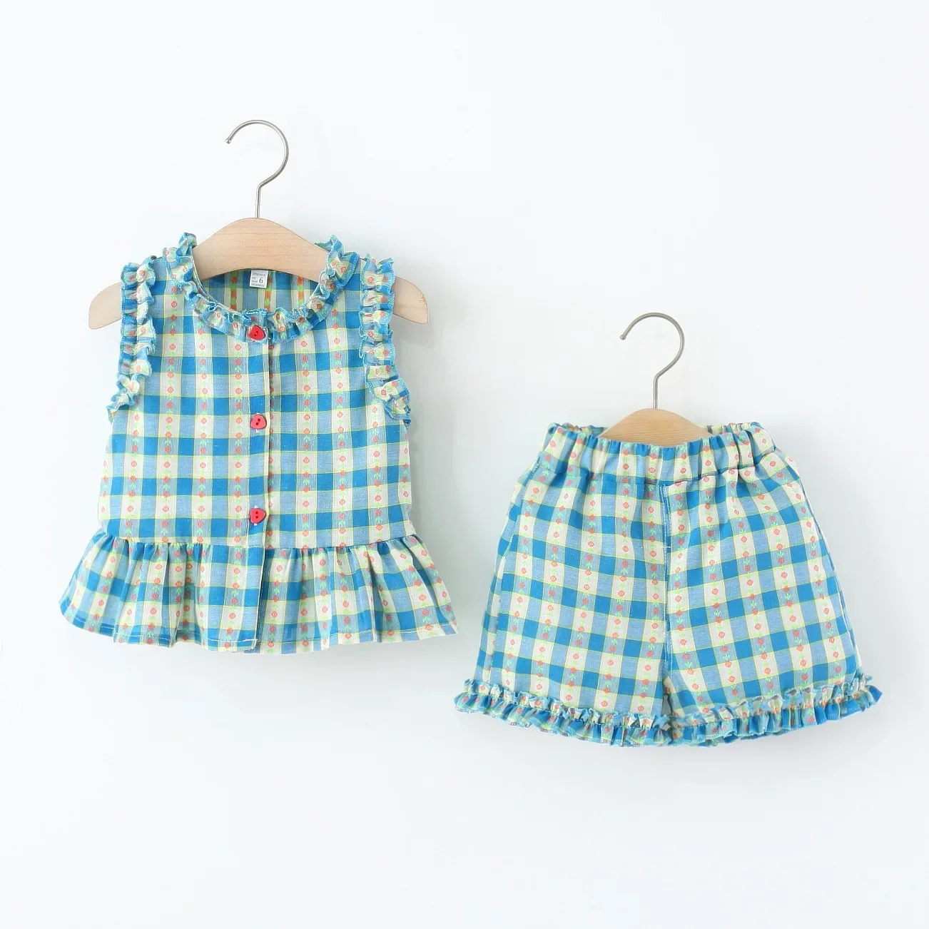 Children's Set, Summer Girls' Stylish Checkered Sleeveless Vest, Two-piece Set, Women's Treasure College Style Top, Shorts
Children's Set, Summer Girls' Stylish Checkered Sleeveless Vest, Two-piece Set, Women's Treasure College Style Top, Shorts