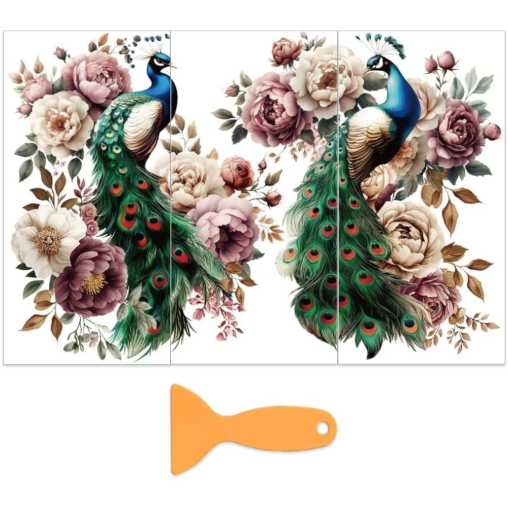 3pcs/Set Peacock Peony Rub on Transfers for Furniture and Crafts 6x12 inch Flower Furniture Decals Decor Animal Transfer Sticker
3pcs/Set Peacock Peony Rub on Transfers for Furniture and Crafts 6x12 inch Flower Furniture Decals Decor Animal Transfer Sticker