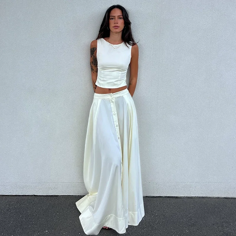2025 spring new women's clothing sexy round neck temperament short sleeveless top breasted skirt suit women
2025 spring new women's clothing sexy round neck temperament short sleeveless top breasted skirt suit women