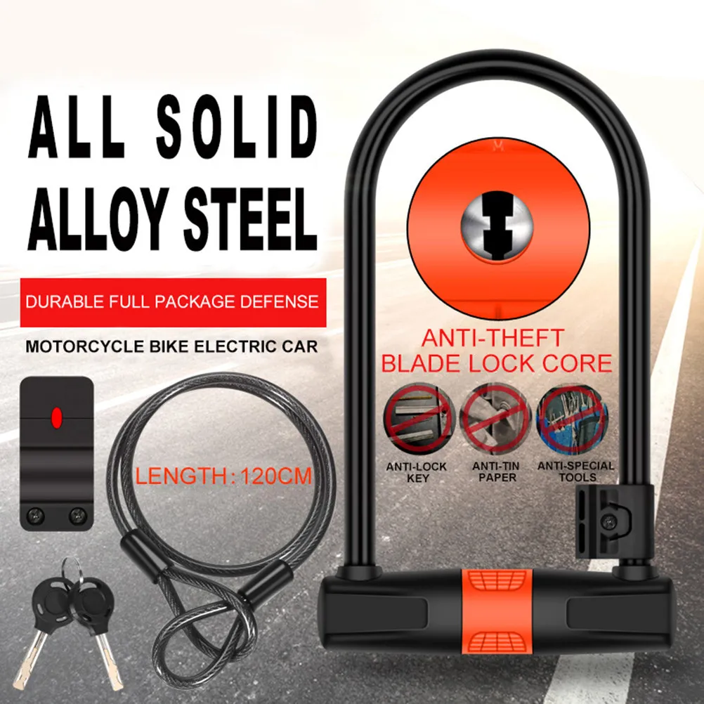 1Set U-Shaped Lock Anti Theft Bike Chain Lock Steel Cable Key Mountain Accessories Black Orange Mountain Bike Accessories
1Set U-Shaped Lock Anti Theft Bike Chain Lock Steel Cable Key Mountain Accessories Black Orange Mountain Bike Accessories