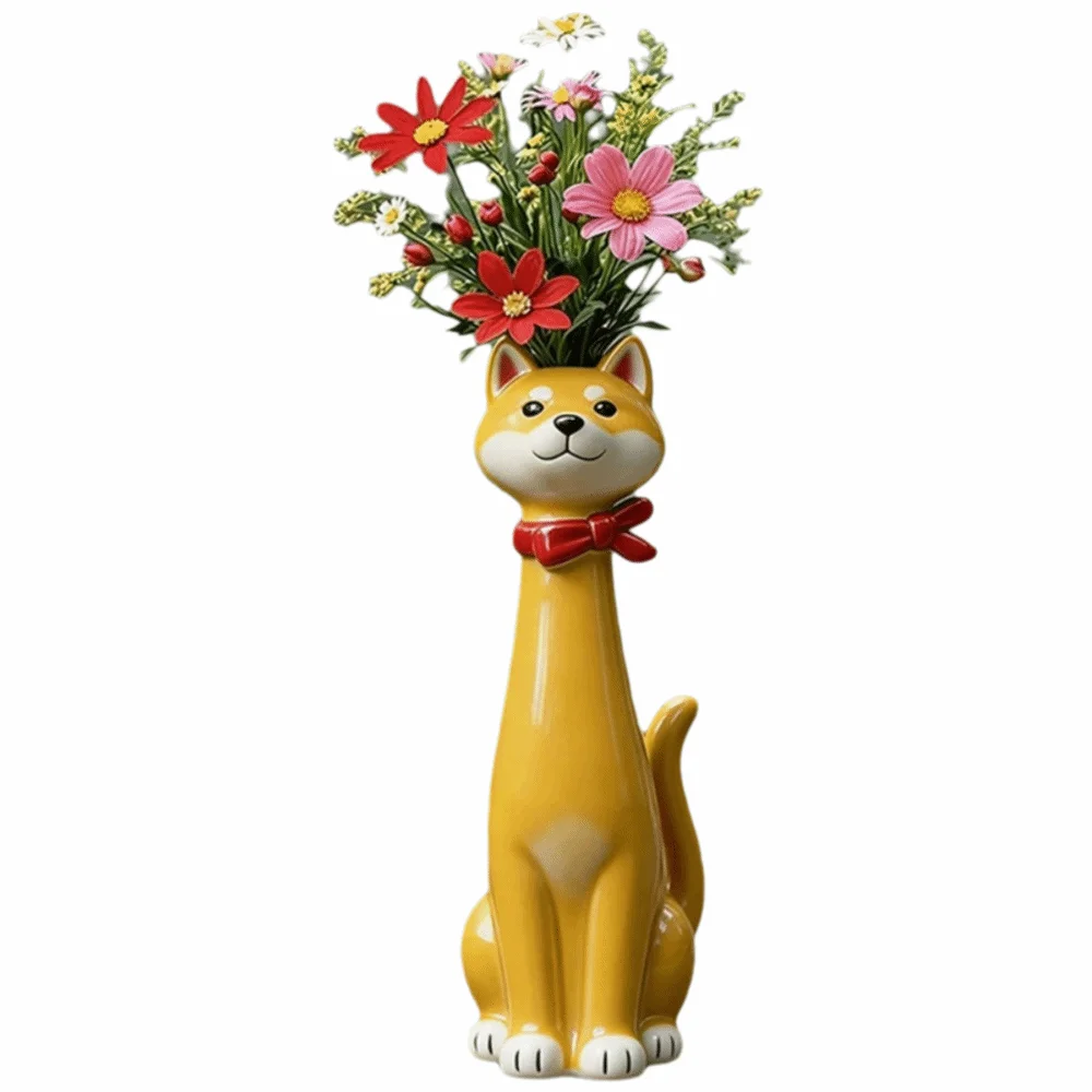 Gift Idea Handcrafted Dog Vase Resin Whimsical Dog Planter Unique Cute Animal Puppy Statue Home Decor
Gift Idea Handcrafted Dog Vase Resin Whimsical Dog Planter Unique Cute Animal Puppy Statue Home Decor