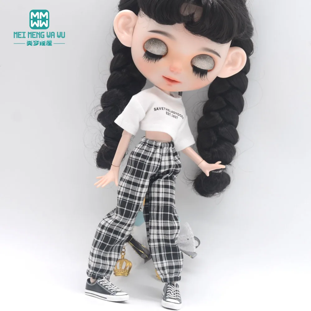 28cm Blyth Doll Clothes azon OB22 OB24 Fashionable T-shirts, plaid pants Toys Gift
28cm Blyth Doll Clothes azon OB22 OB24 Fashionable T-shirts, plaid pants Toys Gift