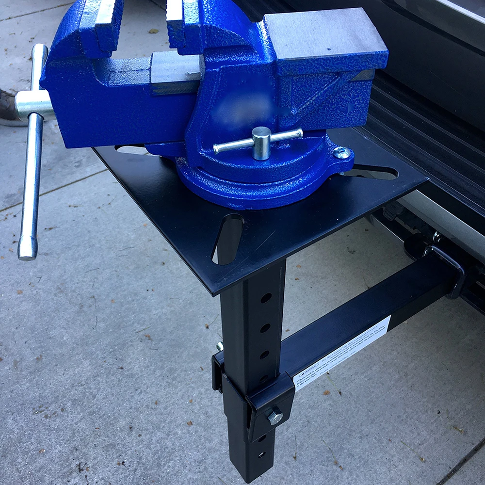 Hitch Mount Vise Plate Holder With Adjustable Height - Fits 2 inch x 2 inch Receiver With Standard Mounting Vise Plate
Hitch Mount Vise Plate Holder With Adjustable Height - Fits 2 inch x 2 inch Receiver With Standard Mounting Vise Plate