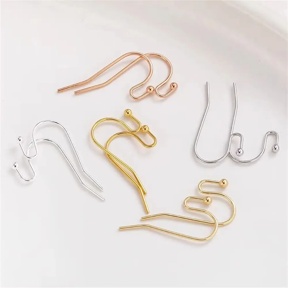 14K Gold-plated Simple Beaded Ear Hook Handmade Diy Earrings Accessories Materials E028
14K Gold-plated Simple Beaded Ear Hook Handmade Diy Earrings Accessories Materials E028