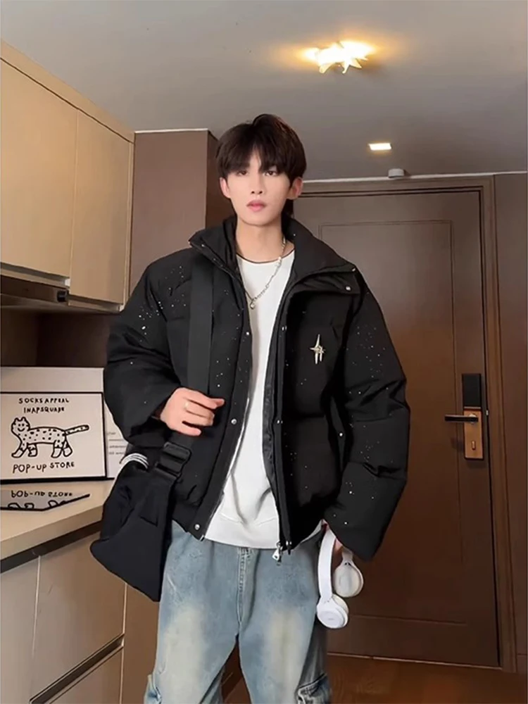 Thiened down Cotton Jaet Men's Winter Warm Stand Collar American Trendy Brand Youth Casual Long Sve Zipper Closure
Thiened down Cotton Jaet Men's Winter Warm Stand Collar American Trendy Brand Youth Casual Long Sve Zipper Closure