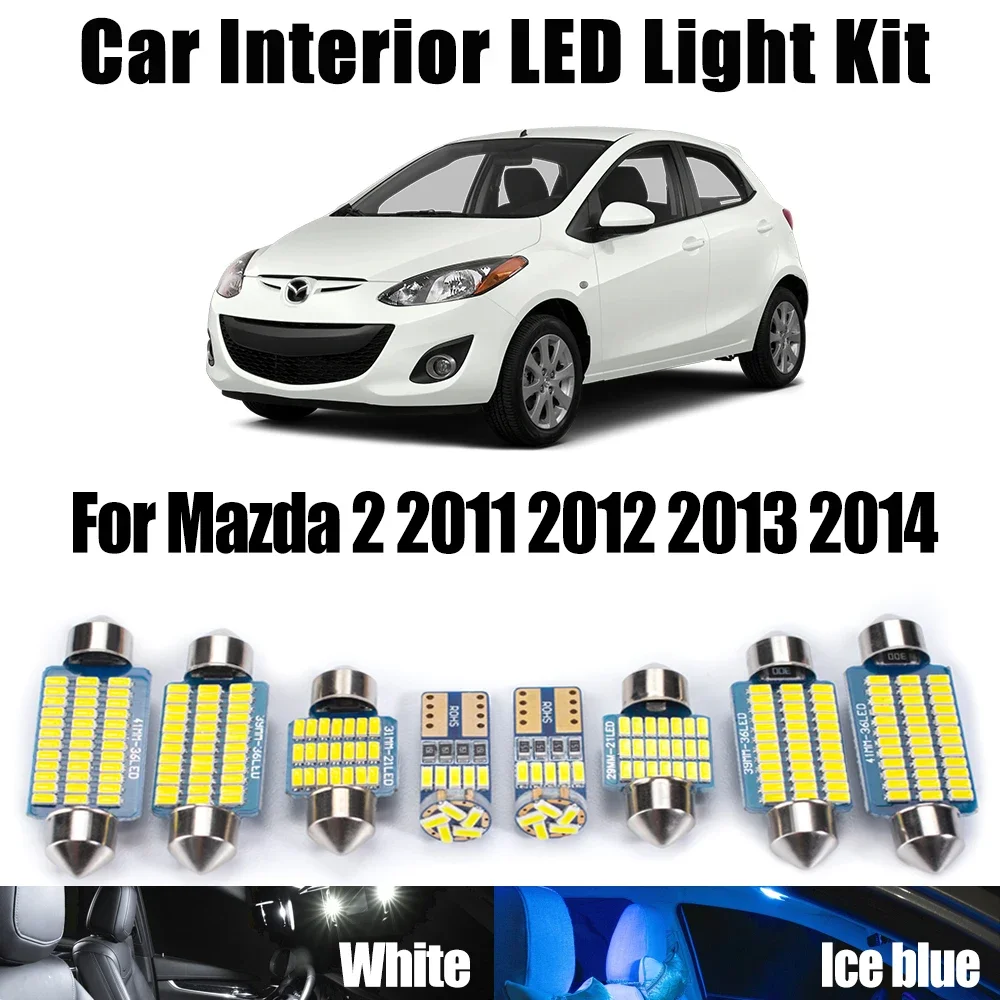 8Pcs Reading Bulbs No Error LED Lighting Interior Map Dome Light Kit Canbus For Mazda 2 2011 2012 2013 2014 Car Accessories
8Pcs Reading Bulbs No Error LED Lighting Interior Map Dome Light Kit Canbus For Mazda 2 2011 2012 2013 2014 Car Accessories