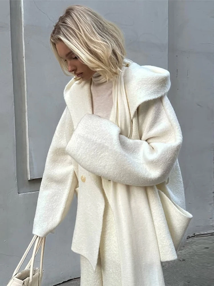 Повседневное шерстяное женское пальто с поясом и капюшоном, однотонное, утепленное, с мягкими лацканами, свободные женские теплые пальто с длинными рукавами, осень-зима 202, верхняя одежда
Повседневное шерстяное женское пальто с поясом и капюшоном, однотонное, утепленное, с мягкими лацканами, свободные женские теплые пальто с длинными рукавами, осень-зима 202, верхняя одежда