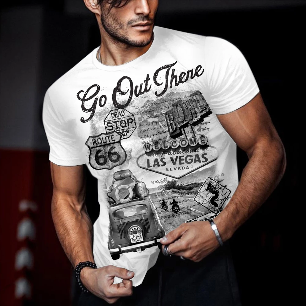 Summer Men's T Shirts Oversized Loose Clothes Vintage Short Sleeve Fashion America Route 66 Letters Printed O Collared T Shirts
Summer Men's T Shirts Oversized Loose Clothes Vintage Short Sleeve Fashion America Route 66 Letters Printed O Collared T Shirts