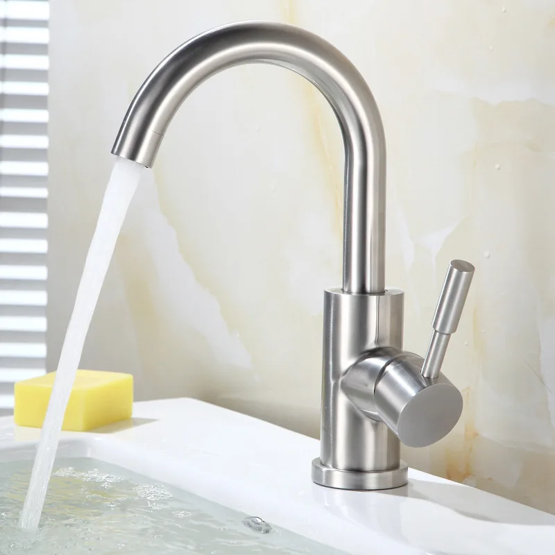 Hot and Cold Faucet Mixer Tap Household Bathroom Basin Faucet Sink Vessel Stainless Steel Matte Black/Silver Tap
Hot and Cold Faucet Mixer Tap Household Bathroom Basin Faucet Sink Vessel Stainless Steel Matte Black/Silver Tap