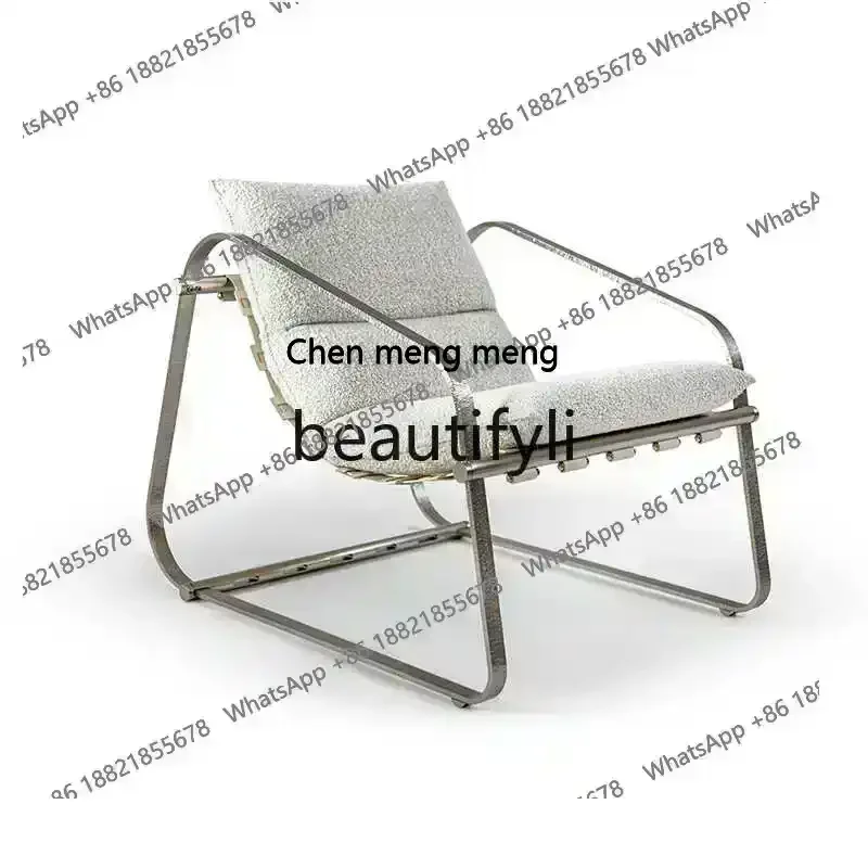 Italian minimalist stainless steel single sofa chair modern villa home
Italian minimalist stainless steel single sofa chair modern villa home