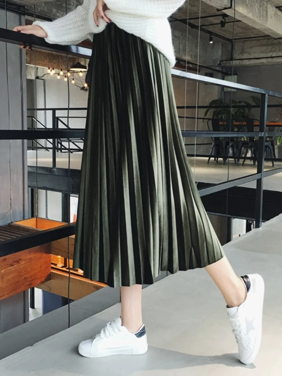 Gold Velvet Pleated Skirt High Waist A-Line Midi Skirt Women's Spring Autumn 2024 New Style Half Body Skirt Fashionable Long ...
Gold Velvet Pleated Skirt High Waist A-Line Midi Skirt Women's Spring Autumn 2024 New Style Half Body Skirt Fashionable Long ...